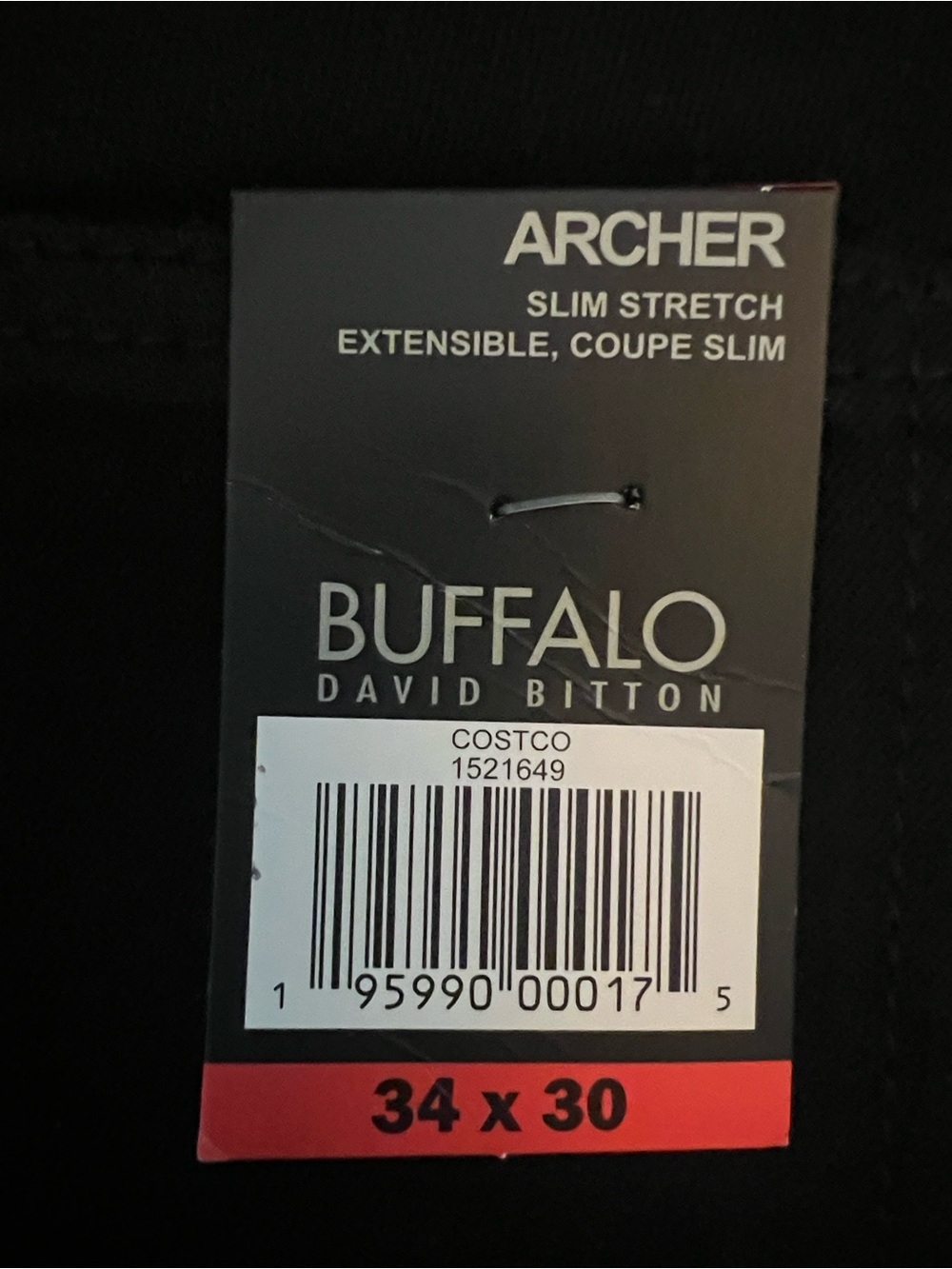 Buffalo David Bitton Archer Men’s 
Slim Stretch 5-Pocket Pant 34 x 30 - Picture 5 of 6
